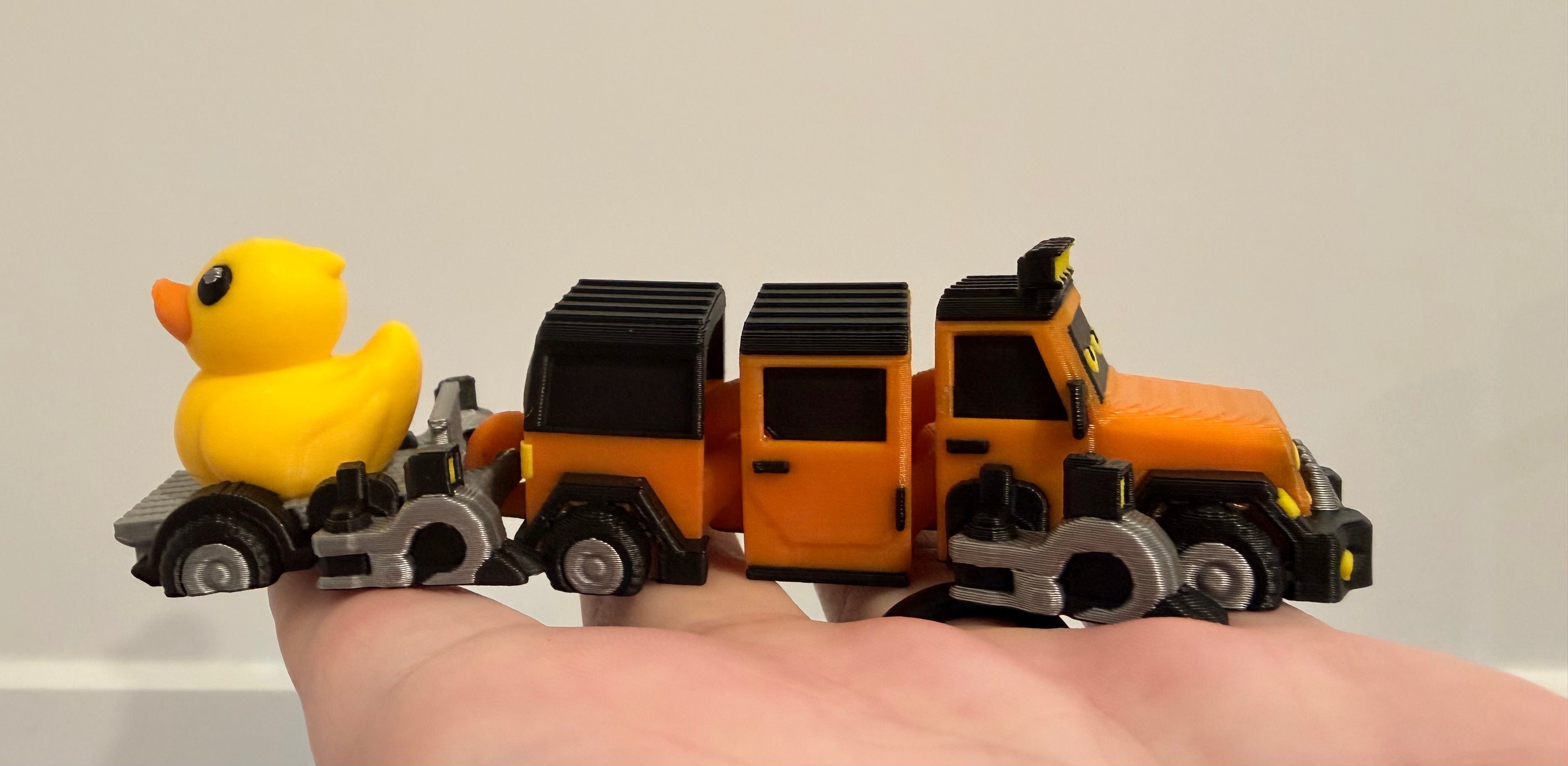 Jeep dragon with duck trailer